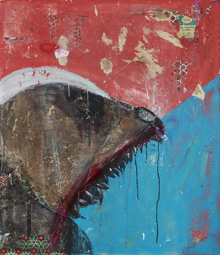 900_2. 벌꿀오소리 화 크게남 The honey badger is very angry_2020_119×101cm_혼합재료.jpg