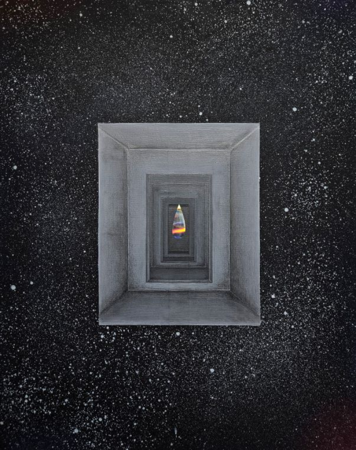 n보영_완전 탈바꿈을 위한 시간 90.9x72.7cm Adhesive Paper, Pencil, Acrylic on Canvas 2017, 2025.png