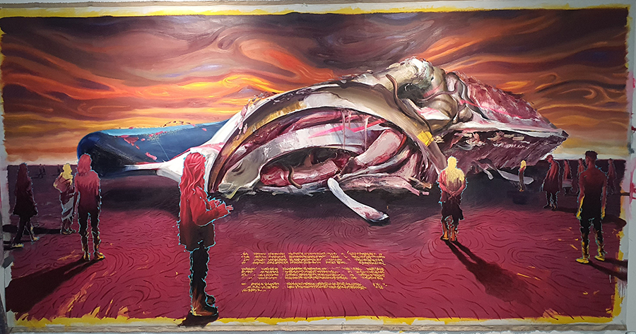 900_장엄한 어떤것, 2026. Acrylic and oil on canvas, 138×283cm.jpg