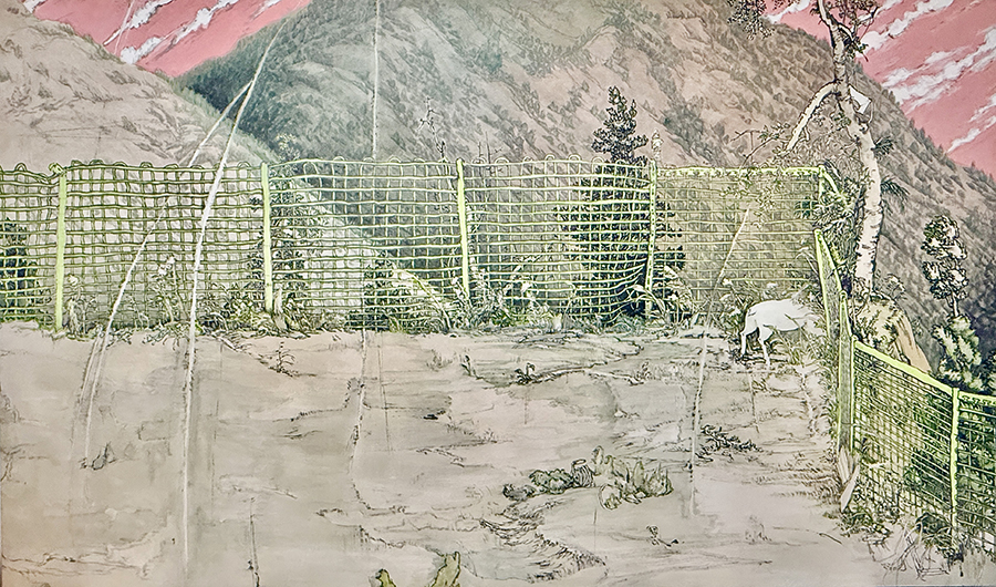 900_어둠이 내리지 않는 밤, 2025_26, 한지에 수묵채색, 115X190_이태욱.jpg