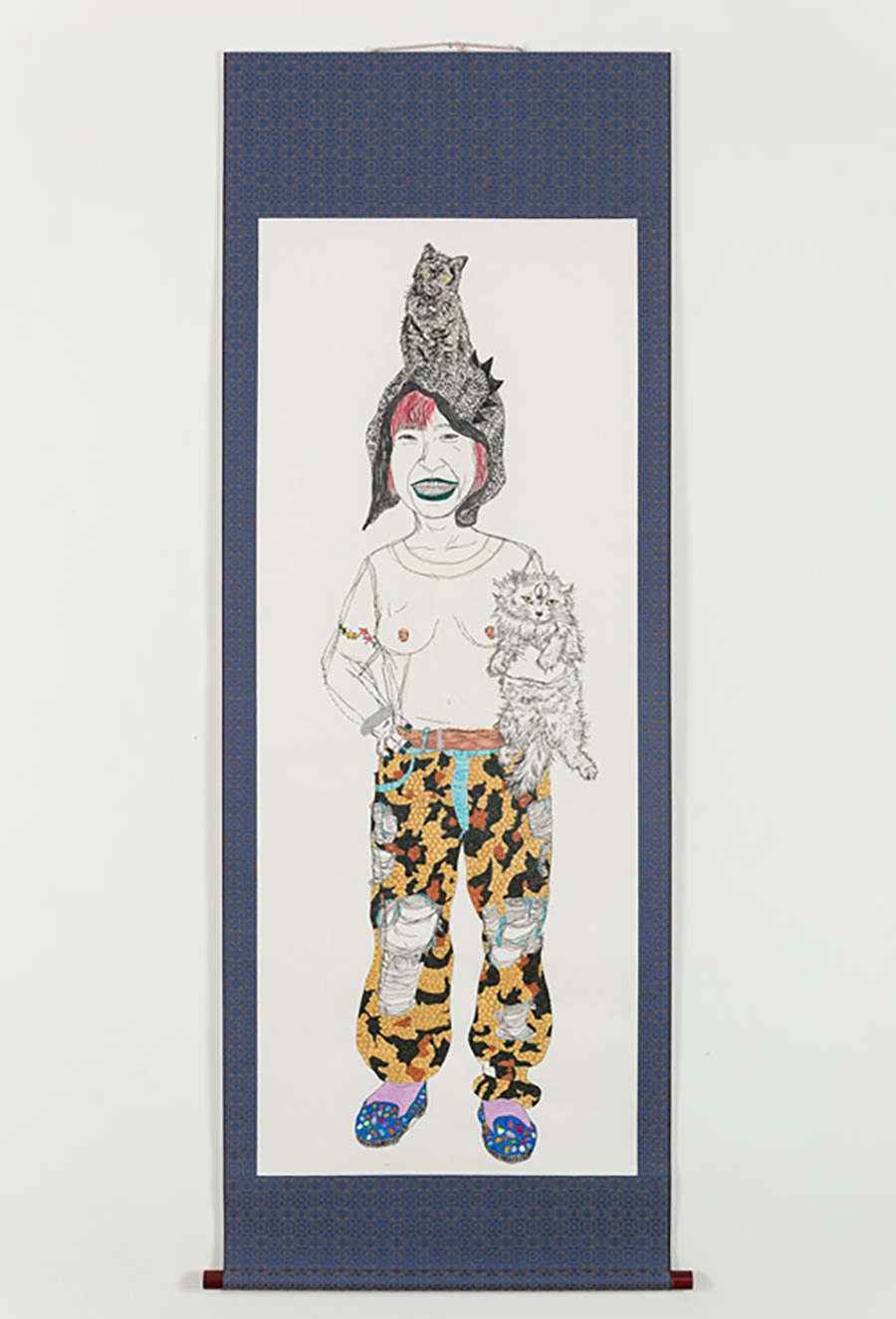 6.화용, 크론이, 바리_한지에 혼합재료_177×64cm_2017.jpg