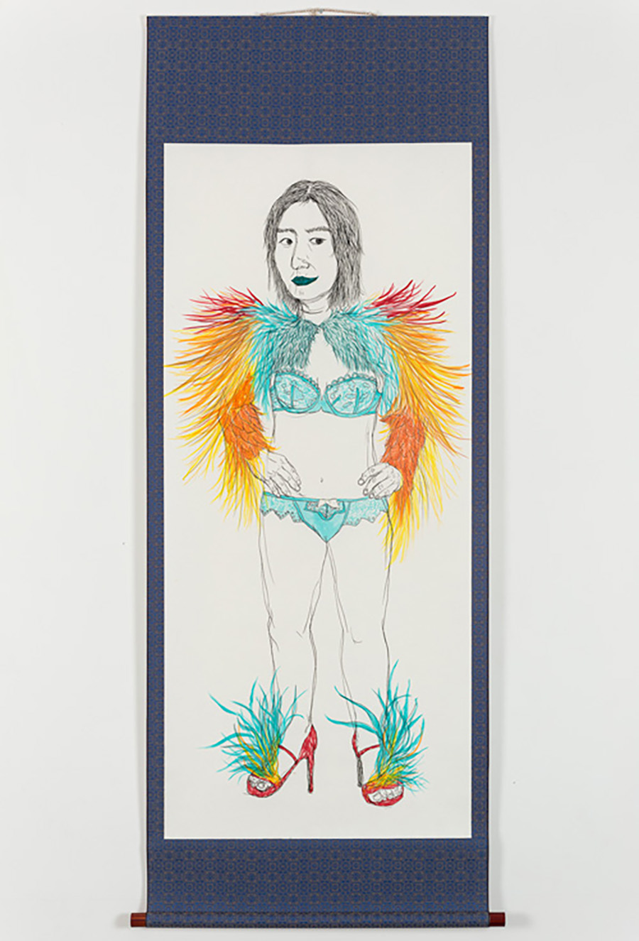 0. 경희_한지에 혼합재료_170×64cm_2017.jpg