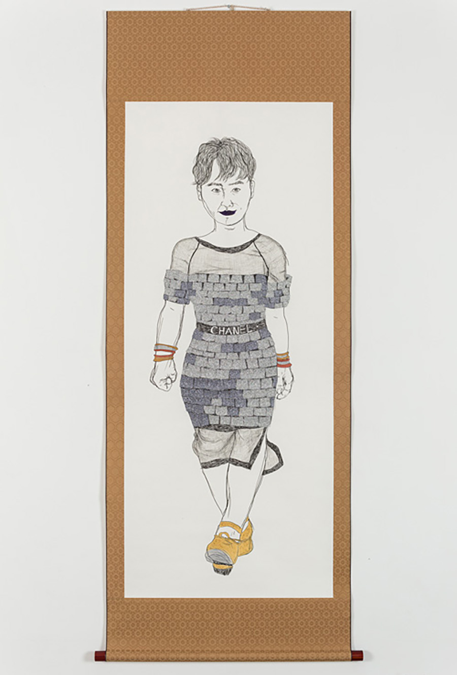 2. 유진_한지에 혼합재료_170×64cm_2017.jpg